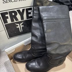 Frye Knee High Black Boots Size 10