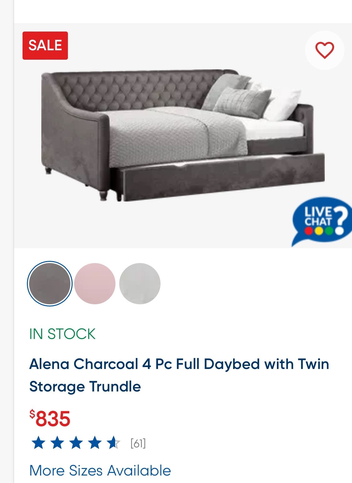 Full Size Day Bed w/twin Trundle 