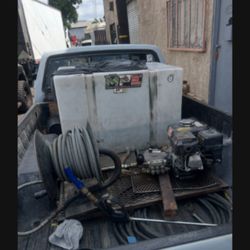 Mobile Car Wash Equipment, Water pressure,Pump, Hose And Tank,Plus It Has A Rack Built To It 