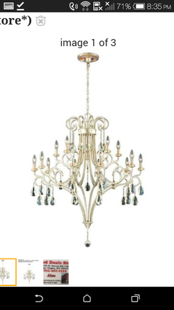 WORLD IMPORTS CARUSO COLLECTION 15-LIGHT SILVER CHANDELIER