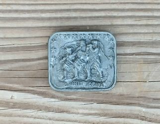 Vintage "Spirit Of 76" Pewter Belt Buckle