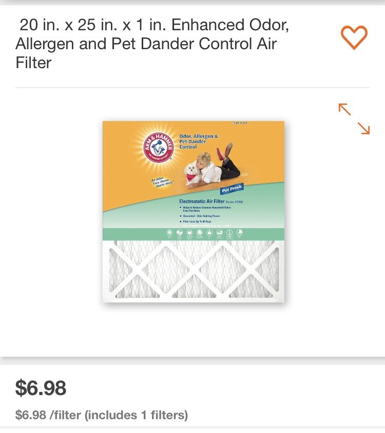 20 in. x 25 in. x 1 in. Enhanced Odor, Allergen and Pet Dander Control Air Filter (4 pack)