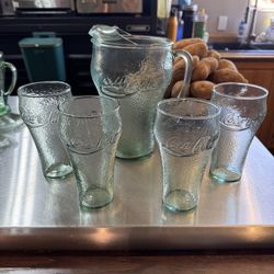 Coca Cola Pitcher And Glass Set