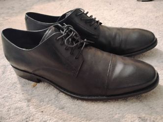 Cole Haan Men’s Black Leather Cap Toe Oxfords - Size 12M