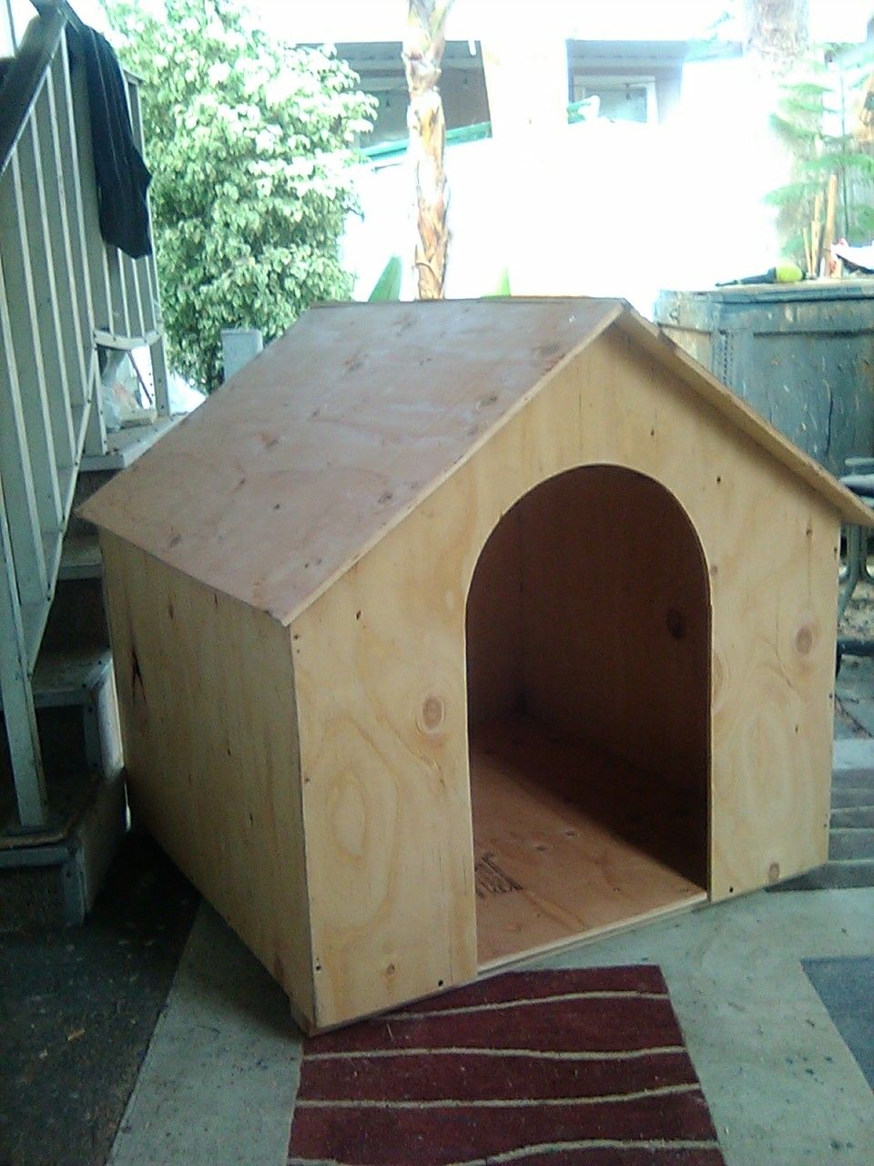 New large wood dog house