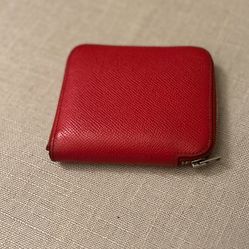 Hermes Rose Extreme Epsom Silk ‘In Compact Wallet