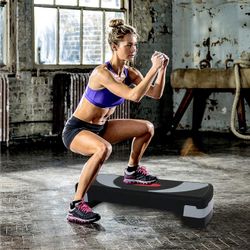Adjustable platform for aerobic exercise/ plataforma ajustable para ejercicios aeróbicos