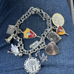 Vintage Sterling Silver Charm Bracelet
