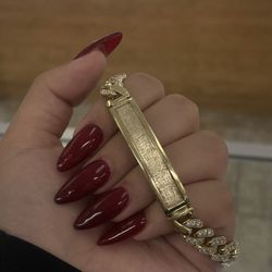 14k Esclava De Placa