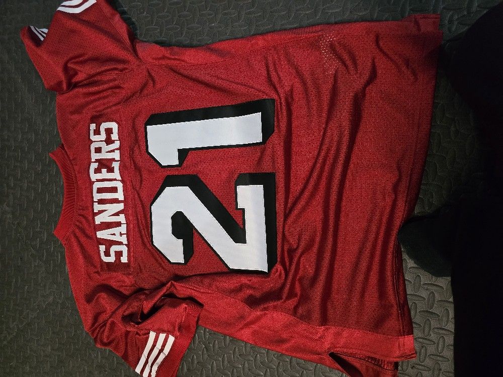 Men's Deion Sanders Scarlet San Francisco 49ers 1994 Authentic Jersey