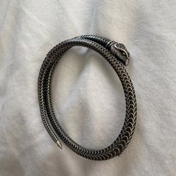 GUCCI Garden Sterling Silver Snake Bracelet