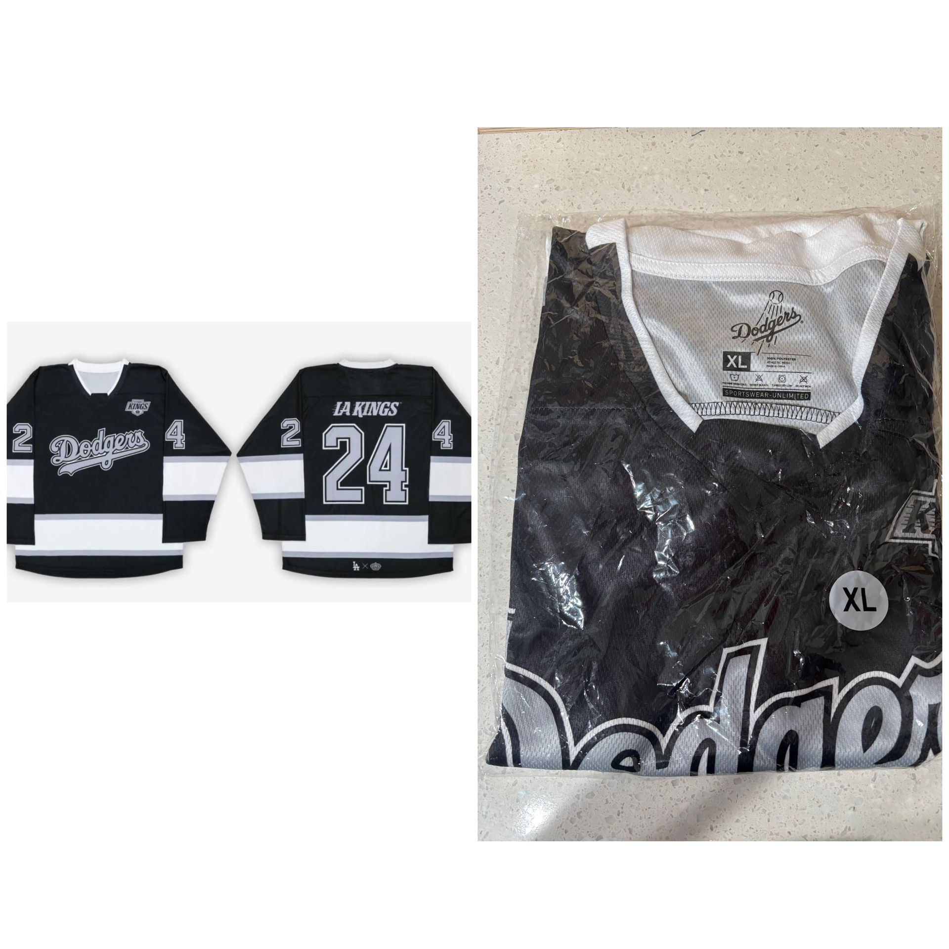 La Dodgers X La Kings 2024 Hockey Jersey Men’s Xl Or Medium