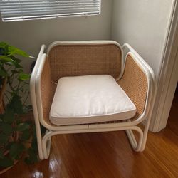 Vintage Rattan Cane Lounge Chair 