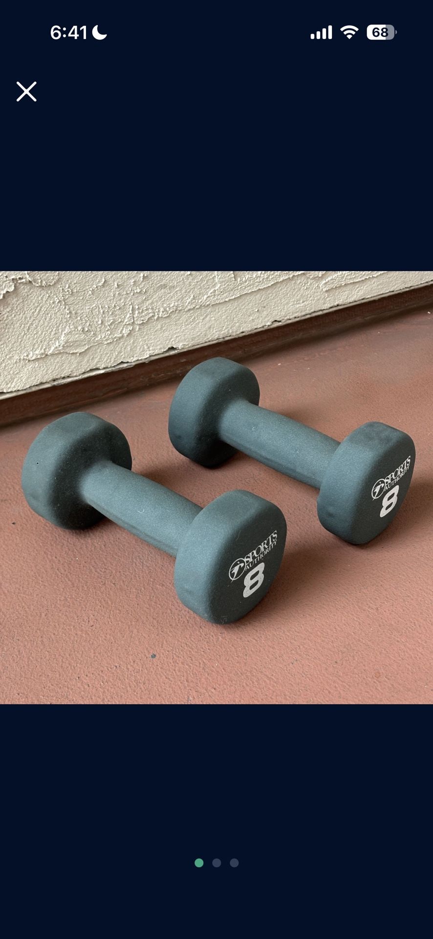 One Set Of 2 New 8-Pound Dumbells Dumbbells Hand Weights
