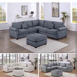 Sectional With Ottoman Set 99”x99”
