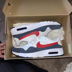 NIKE AIR MAX 90/1 White University Red 
