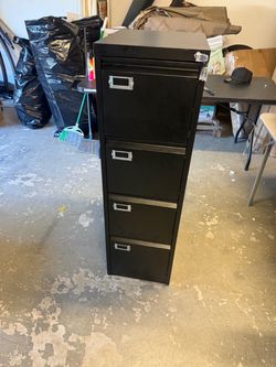 4 Drawer File Cabinet with Lock Metal Vertical File Cabinet Office Home Vertical File Cabinet for A4 Legal/Letter Size Narrow File Cabinet Locked,