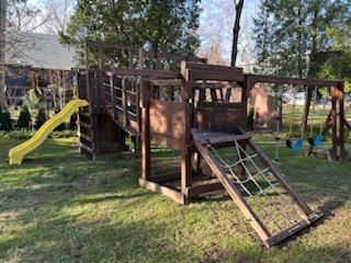 One Of A Kind Solid Wood Customizable Playground Set 