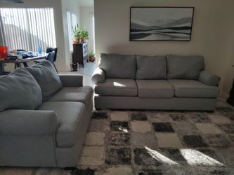 Beautiful Blue Gray Couch Set