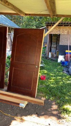 3 feet  6.8 tall solid wood door
