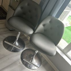 3 Gray Bar Stools