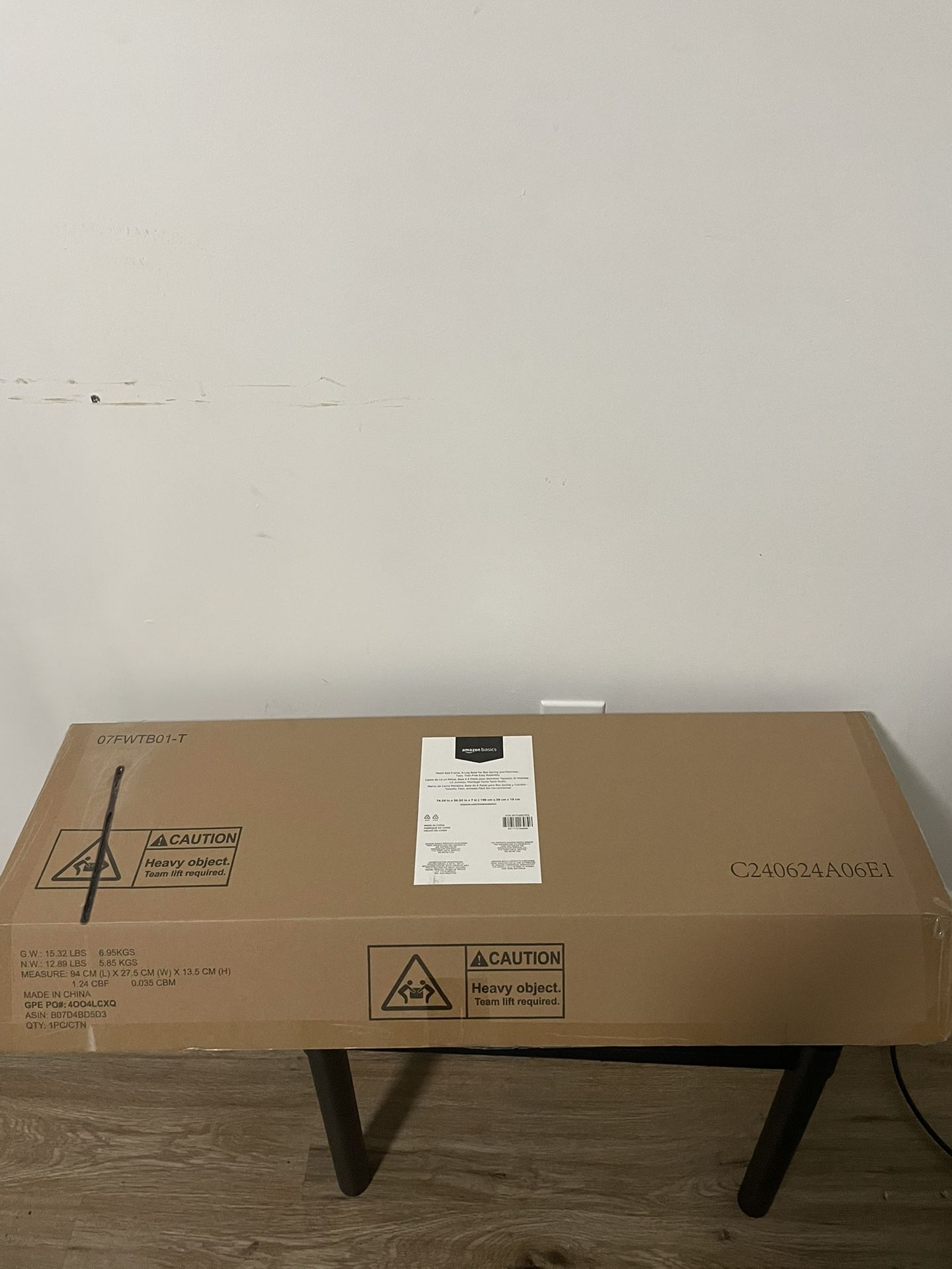 NEW Metal Bed Frame – 6-Leg Support, Fits Box Spring & Mattress