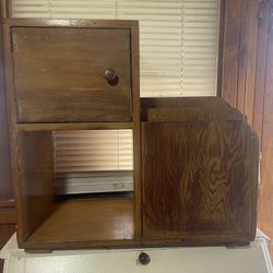 Antique Side Table Magazine Stand