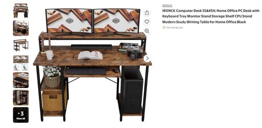 Ironck Industiral Computer Desk 55" New