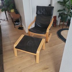 Ikea Poang Chair With Ottoman 