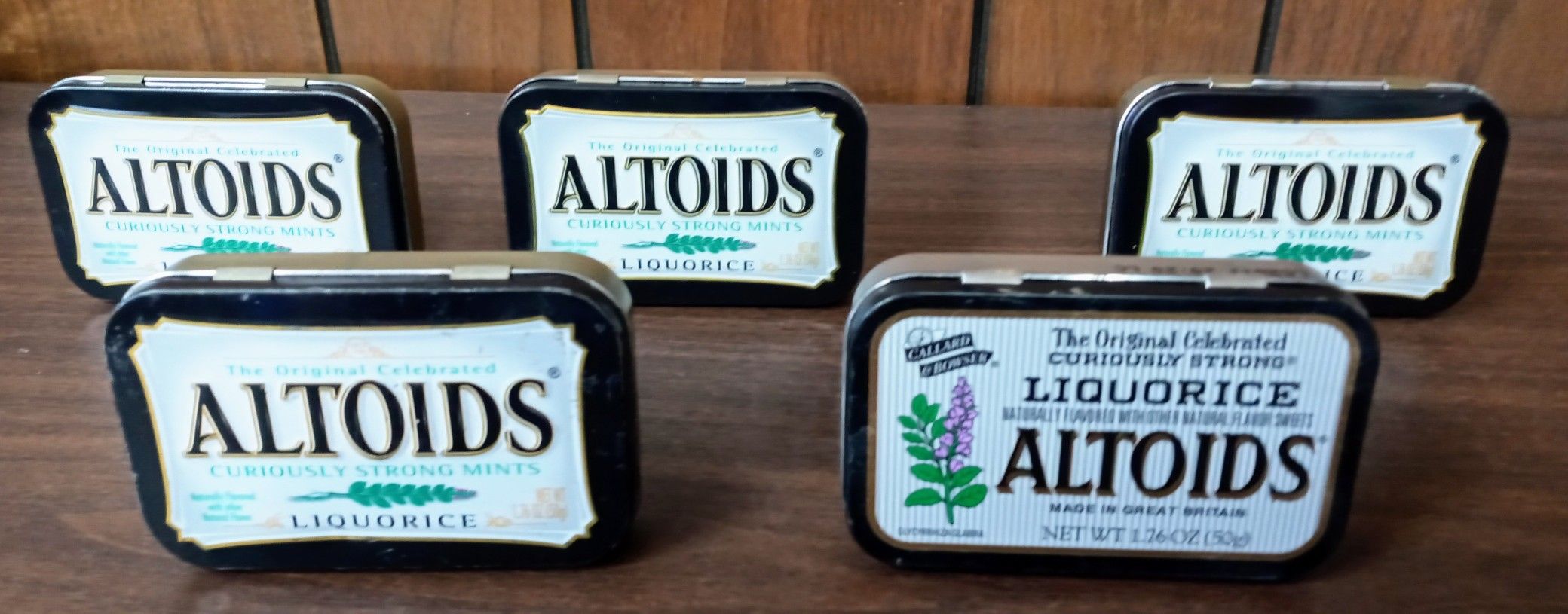 Altoids Licorice Tins, Lot Of 5