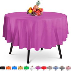 Round Plastic Tablecloth 