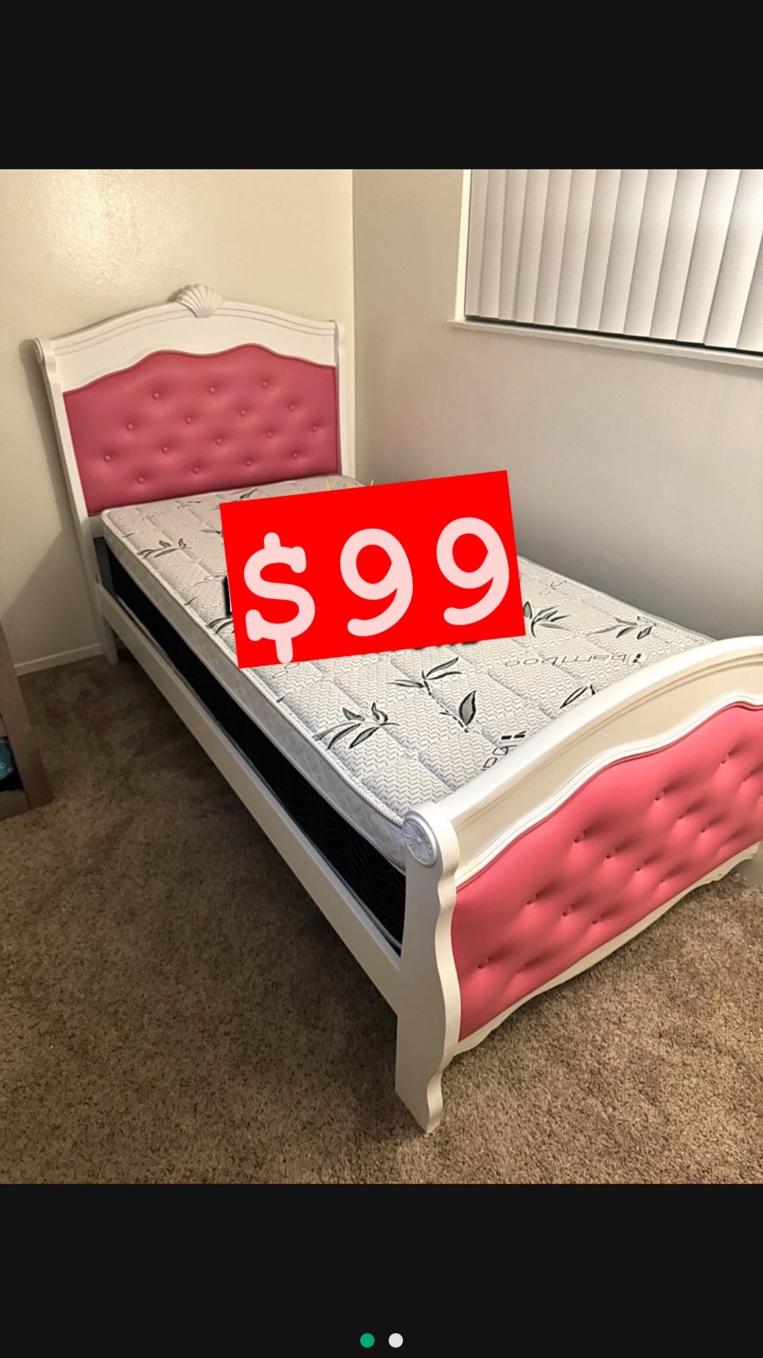 Twin Size Pillow Top Bamboo Brand Mattress New