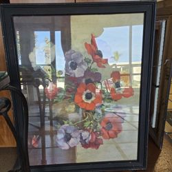 Floral Painting Black Frame 