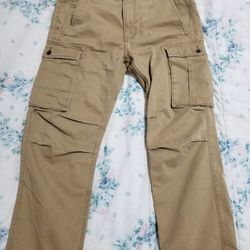 Levi's Straight Leg Khaki Cargo Pants Mens 32x30