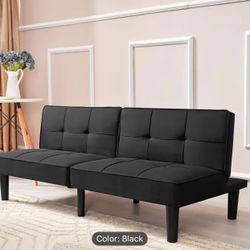 Linen Futon Couch Modern Sofa Bed Folding Reclining Sleeper Sofa Couch for Living Room