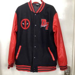 Marvel Deadpool Letterman Varsity Jacket - Men's XL 