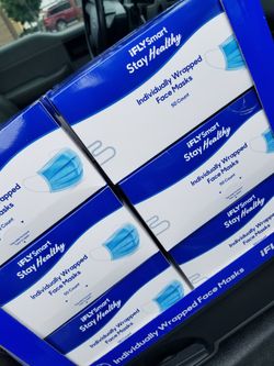 iFLYSmart Individually Wrapped Face Masks - 50 Count