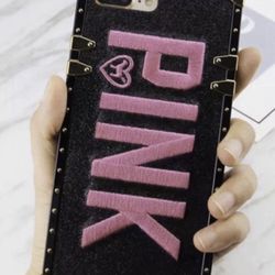 Victoria’s Secret PINK BLACK GOLD iPhone 7 and 8 Plus LOGO CASE