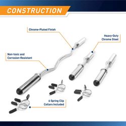 Olympic Curl Bar and Dumbbell Handle Set | ODC-21