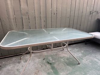 Glass outdoor table