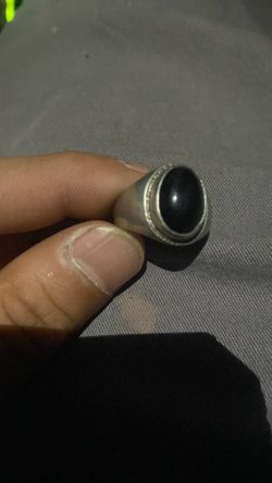 Silver ring with  onix  stone