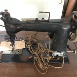 Vintage Sewing Machine With Cabinet For Sale