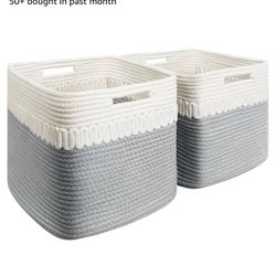 ✨New✨ 2-Pack Small Storage Basket, 11"x11"x11" Cube