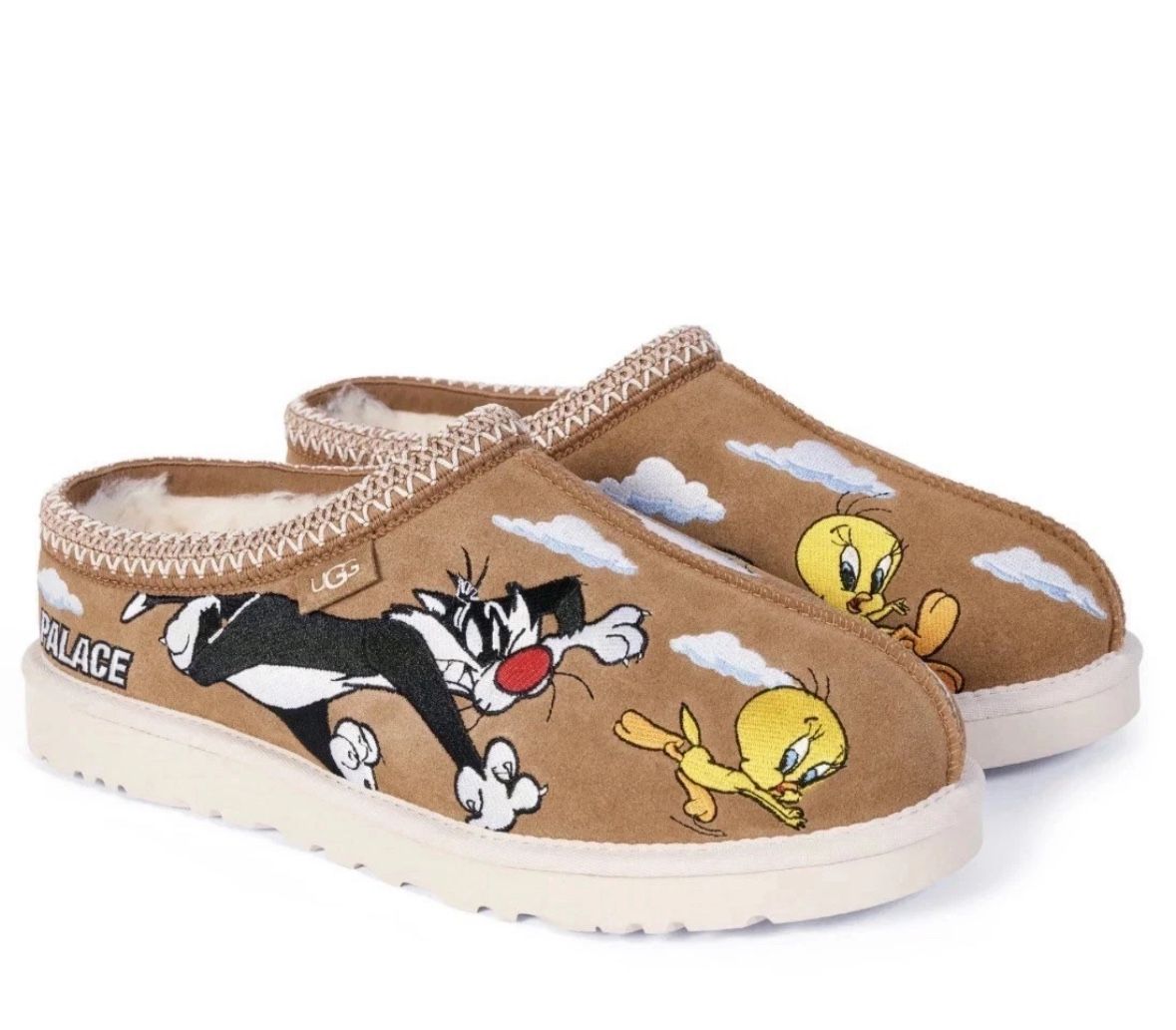 PRESALE Palace x Looney Tunes x UGG Tasman Slipper Chestnut Size 10 M LIMITED EDITION