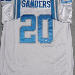 Barry Sanders Autographed Signed Detroit Lions Jersey Mitchell Ness COA