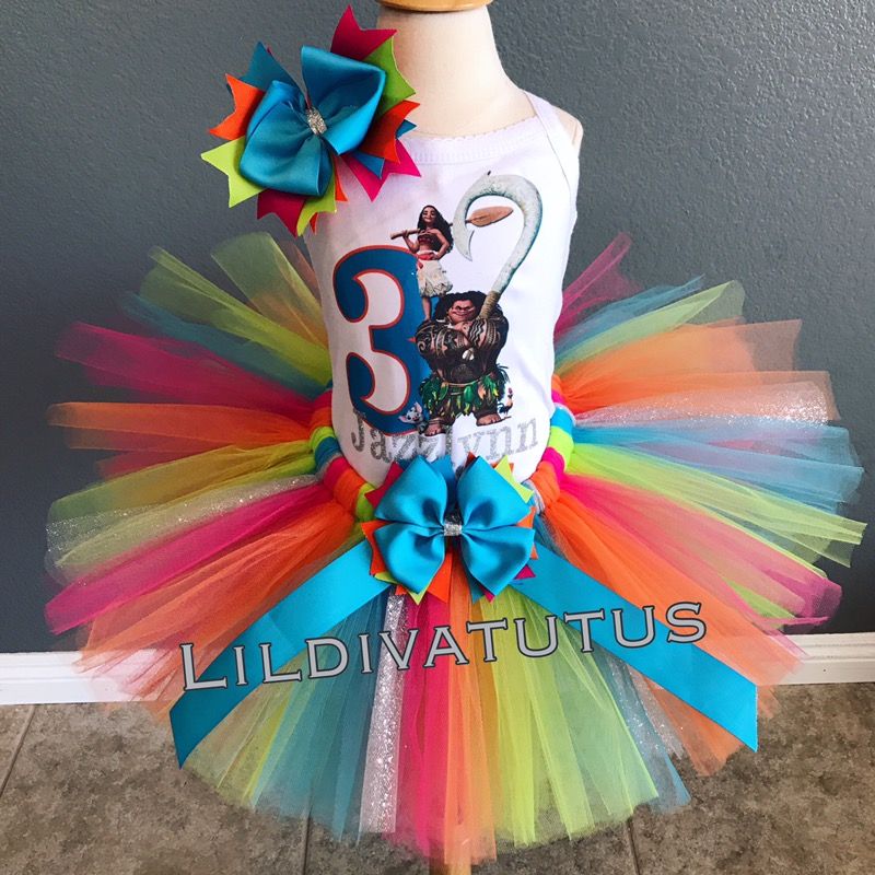 Handmade Moana and Maui tutu set