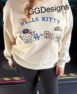 HELLO KITTY Dodgers vs Padres Sweater