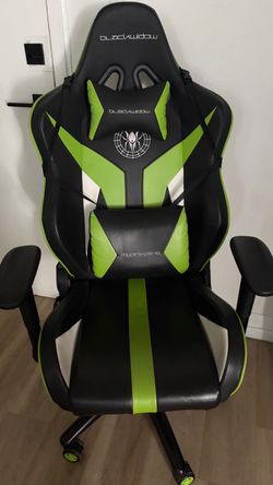 Black Widow Gaming Chair Black and Green