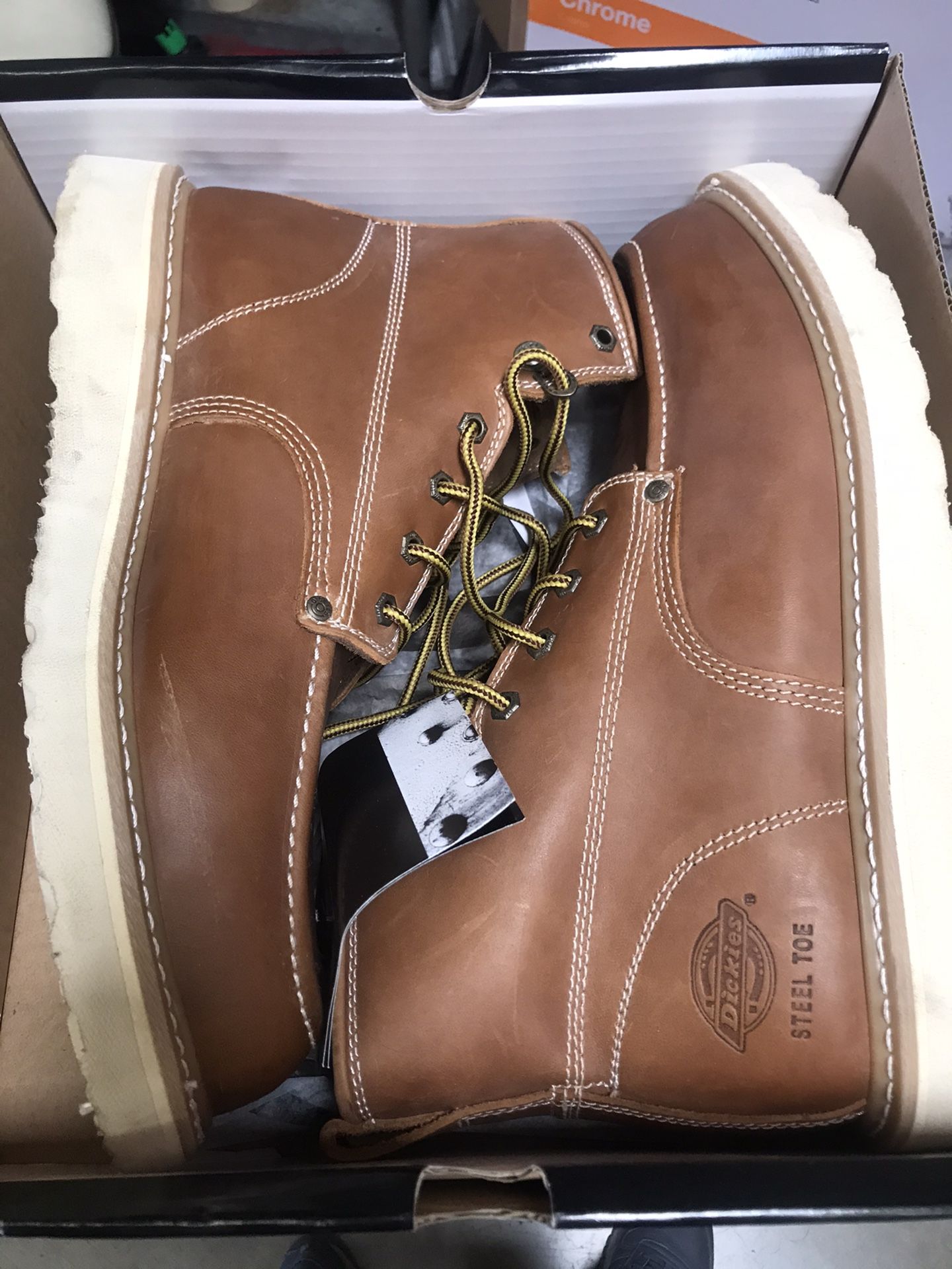 Dickies Men's Trader 6 in. Work Boots - Steel Toe - TAN Size 13(M)