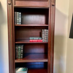 Solid Wood Bookshelf With Light